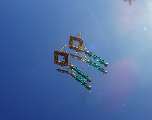 Oorknopjes groene kwarts