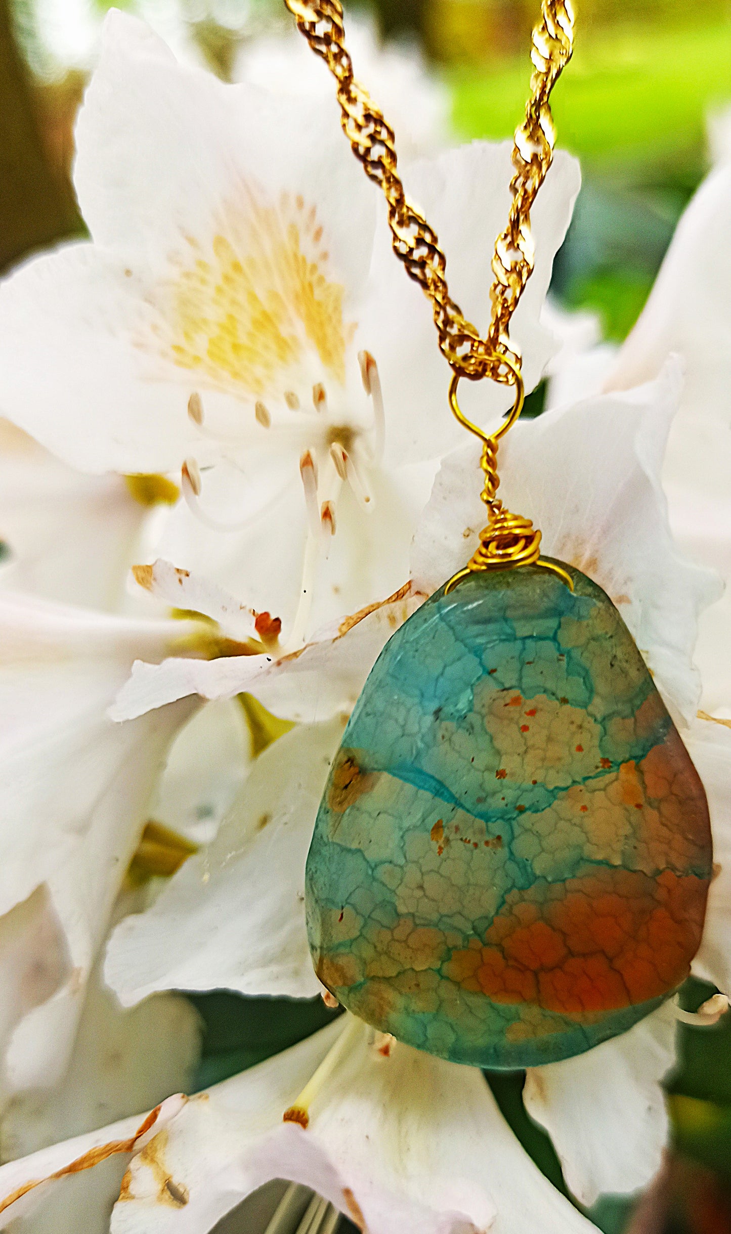 Zeegroene agaat ketting
