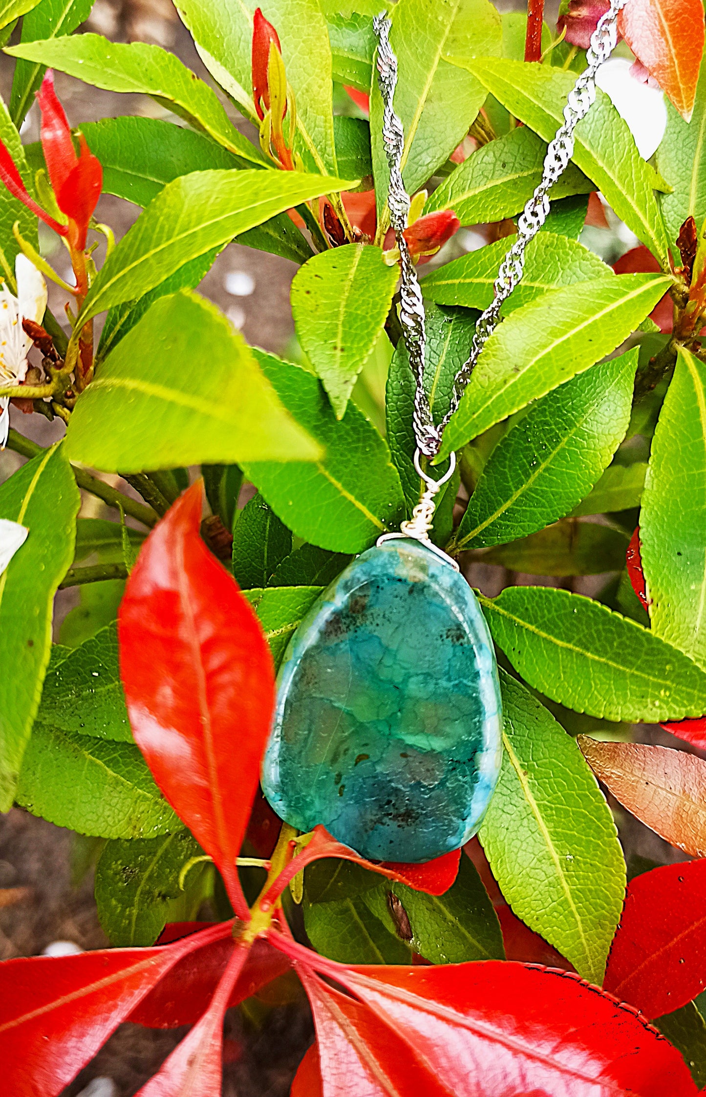 Zeegroene agaat ketting