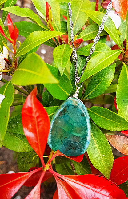 Zeegroene agaat ketting