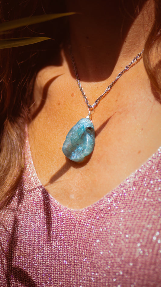 Zeegroene agaat ketting