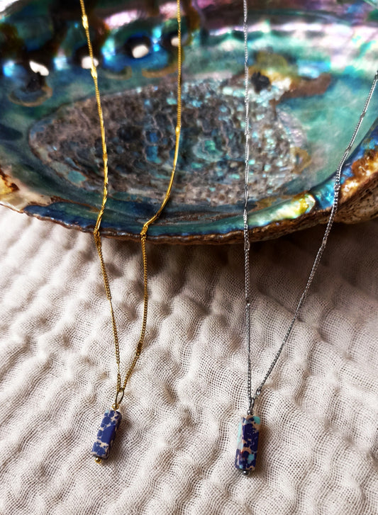 Ketting paars-turquoise Sediment