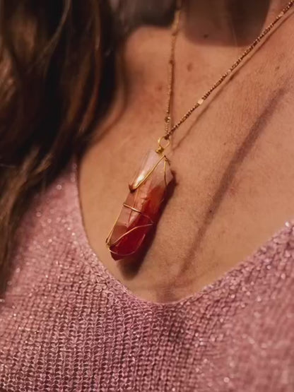 Hematoide kwarts ketting