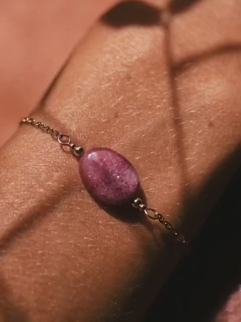 Armband aardbeien kwarts